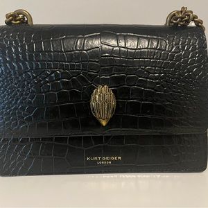 Black croc Kurt Geiger